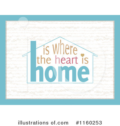 Royalty-Free (RF) Home Is Where The Heart Is Clipart Illustration by elaineitalia - Stock Sample #1160253