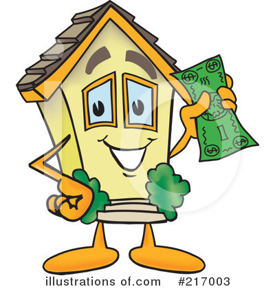 Royalty-Free (RF) Home Mascot Clipart Illustration by Mascot Junction - Stock Sample #217003