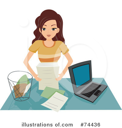 Royalty-Free (RF) Home Office Clipart Illustration by BNP Design Studio - Stock Sample #74436