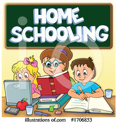 Royalty-Free (RF) Home School Clipart Illustration by visekart - Stock Sample #1706853