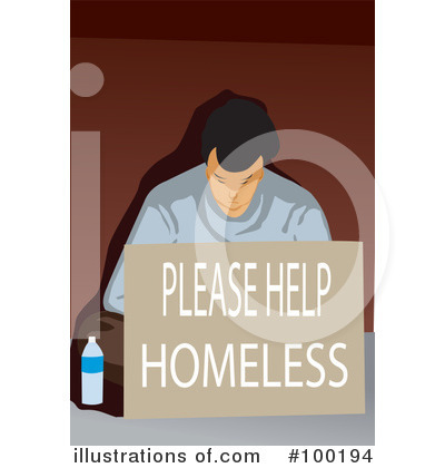 Royalty-Free (RF) Homeless Clipart Illustration by mayawizard101 - Stock Sample #100194
