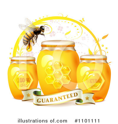 Royalty-Free (RF) Honey Bee Clipart Illustration by merlinul - Stock Sample #1101111