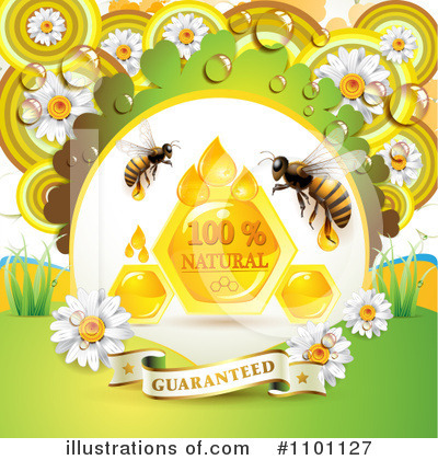 Royalty-Free (RF) Honey Bee Clipart Illustration by merlinul - Stock Sample #1101127