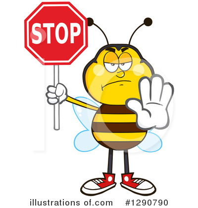 Royalty-Free (RF) Honey Bee Clipart Illustration by Hit Toon - Stock Sample #1290790