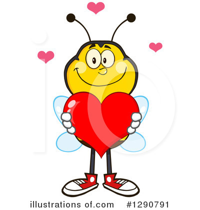 Royalty-Free (RF) Honey Bee Clipart Illustration by Hit Toon - Stock Sample #1290791