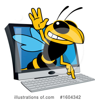 Royalty-Free (RF) Hornet Clipart Illustration by Mascot Junction - Stock Sample #1604342
