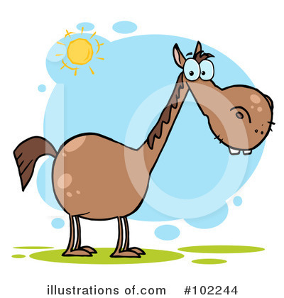 Royalty-Free (RF) Horse Clipart Illustration by Hit Toon - Stock Sample #102244