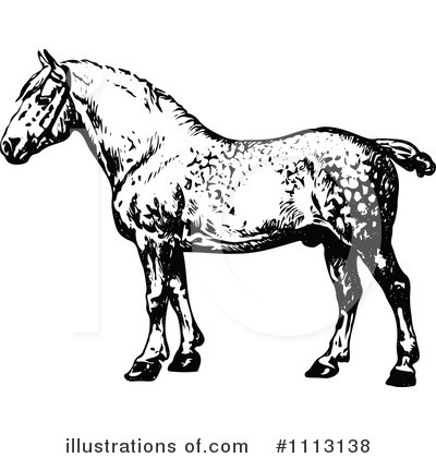 Royalty-Free (RF) Horse Clipart Illustration by Prawny Vintage - Stock Sample #1113138