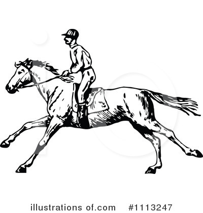 Horse Race Clipart #1113247 by Prawny Vintage