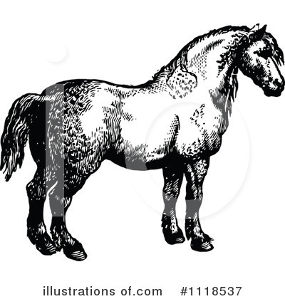 Royalty-Free (RF) Horse Clipart Illustration by Prawny Vintage - Stock Sample #1118537