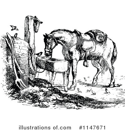 Royalty-Free (RF) Horse Clipart Illustration by Prawny Vintage - Stock Sample #1147671