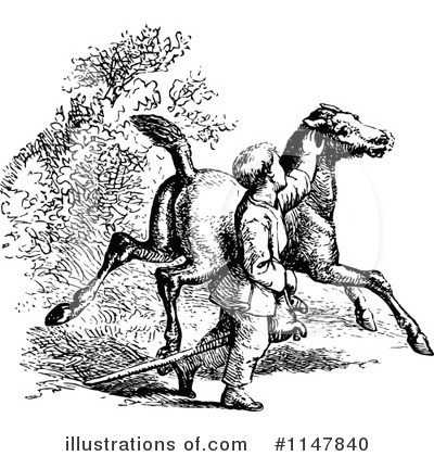 Royalty-Free (RF) Horse Clipart Illustration by Prawny Vintage - Stock Sample #1147840