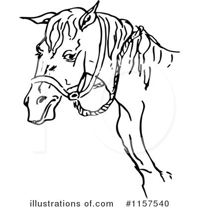 Royalty-Free (RF) Horse Clipart Illustration by Prawny Vintage - Stock Sample #1157540
