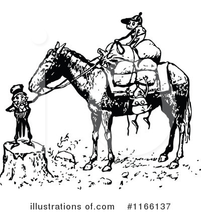 Royalty-Free (RF) Horse Clipart Illustration by Prawny Vintage - Stock Sample #1166137