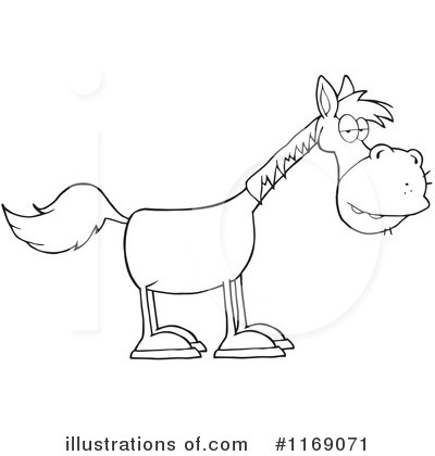 Royalty-Free (RF) Horse Clipart Illustration by Hit Toon - Stock Sample #1169071