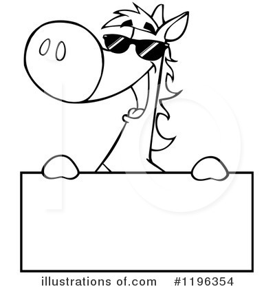 Royalty-Free (RF) Horse Clipart Illustration by Hit Toon - Stock Sample #1196354