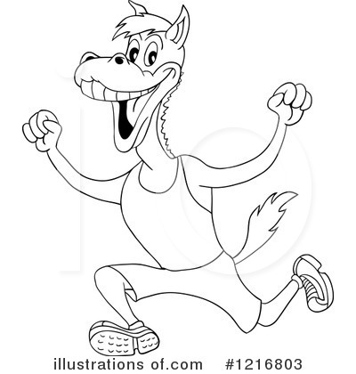 Runner Clipart #1216803 by LaffToon
