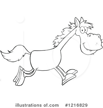 Royalty-Free (RF) Horse Clipart Illustration by Hit Toon - Stock Sample #1216829