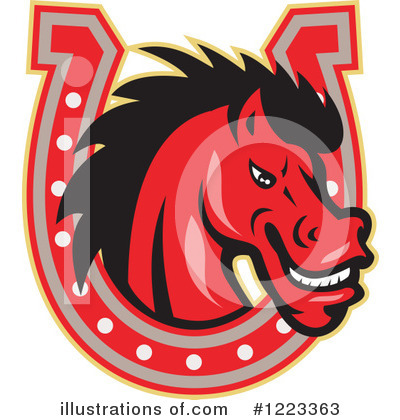 Royalty-Free (RF) Horse Clipart Illustration by patrimonio - Stock Sample #1223363