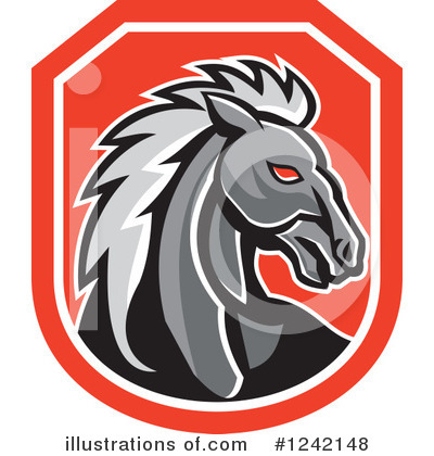 Royalty-Free (RF) Horse Clipart Illustration by patrimonio - Stock Sample #1242148