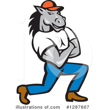 Royalty-Free (RF) Horse Clipart Illustration by patrimonio - Stock Sample #1287607