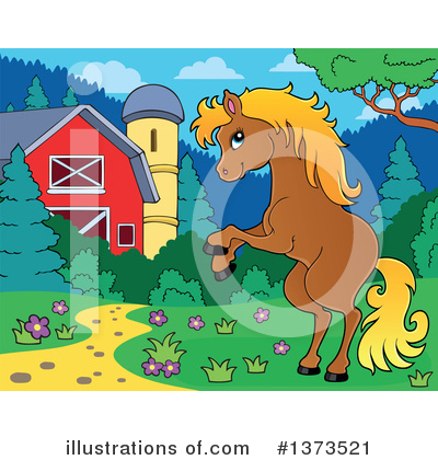 Royalty-Free (RF) Horse Clipart Illustration by visekart - Stock Sample #1373521