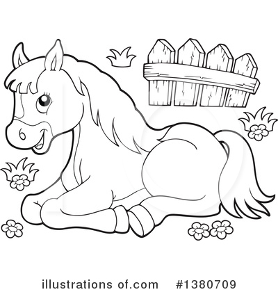 Royalty-Free (RF) Horse Clipart Illustration by visekart - Stock Sample #1380709