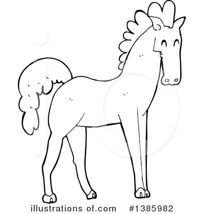 Royalty-Free (RF) Horse Clipart Illustration by lineartestpilot - Stock Sample #1385982