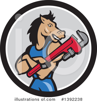 Royalty-Free (RF) Horse Clipart Illustration by patrimonio - Stock Sample #1392238