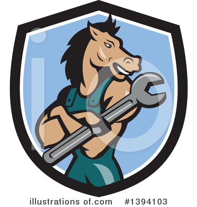 Royalty-Free (RF) Horse Clipart Illustration by patrimonio - Stock Sample #1394103