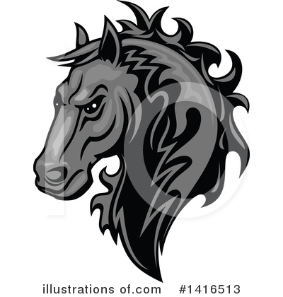 Royalty-Free (RF) Horse Clipart Illustration by Vector Tradition SM - Stock Sample #1416513