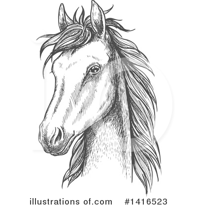 Royalty-Free (RF) Horse Clipart Illustration by Vector Tradition SM - Stock Sample #1416523