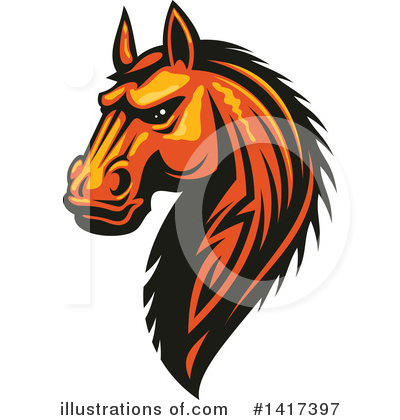 Royalty-Free (RF) Horse Clipart Illustration by Vector Tradition SM - Stock Sample #1417397