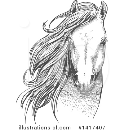 Royalty-Free (RF) Horse Clipart Illustration by Vector Tradition SM - Stock Sample #1417407