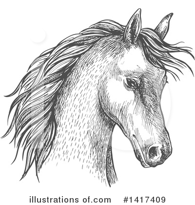 Royalty-Free (RF) Horse Clipart Illustration by Vector Tradition SM - Stock Sample #1417409