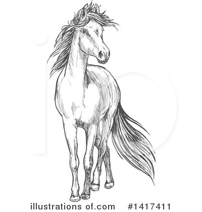 Royalty-Free (RF) Horse Clipart Illustration by Vector Tradition SM - Stock Sample #1417411