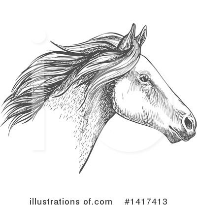 Royalty-Free (RF) Horse Clipart Illustration by Vector Tradition SM - Stock Sample #1417413