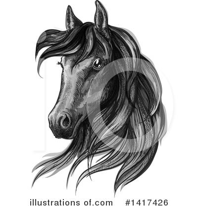 Royalty-Free (RF) Horse Clipart Illustration by Vector Tradition SM - Stock Sample #1417426