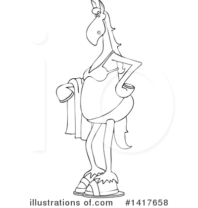 Royalty-Free (RF) Horse Clipart Illustration by djart - Stock Sample #1417658