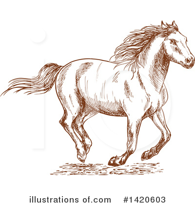 Royalty-Free (RF) Horse Clipart Illustration by Vector Tradition SM - Stock Sample #1420603