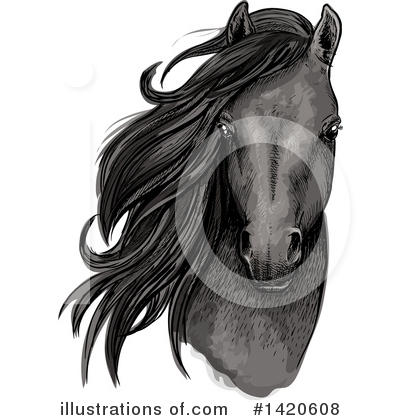Royalty-Free (RF) Horse Clipart Illustration by Vector Tradition SM - Stock Sample #1420608