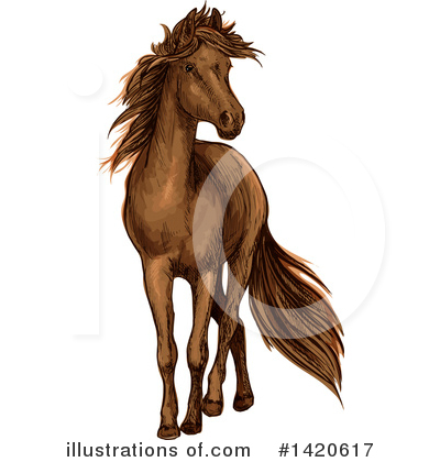 Royalty-Free (RF) Horse Clipart Illustration by Vector Tradition SM - Stock Sample #1420617