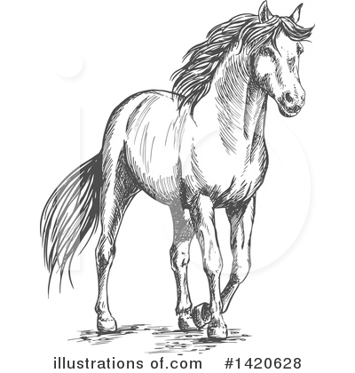 Royalty-Free (RF) Horse Clipart Illustration by Vector Tradition SM - Stock Sample #1420628