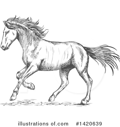 Royalty-Free (RF) Horse Clipart Illustration by Vector Tradition SM - Stock Sample #1420639