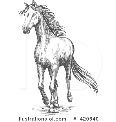 Royalty-Free (RF) Horse Clipart Illustration by Vector Tradition SM - Stock Sample #1420640