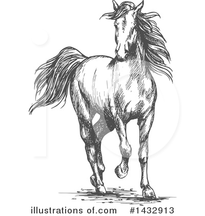 Royalty-Free (RF) Horse Clipart Illustration by Vector Tradition SM - Stock Sample #1432913
