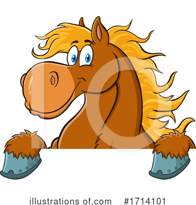 Royalty-Free (RF) Horse Clipart Illustration by Hit Toon - Stock Sample #1714101