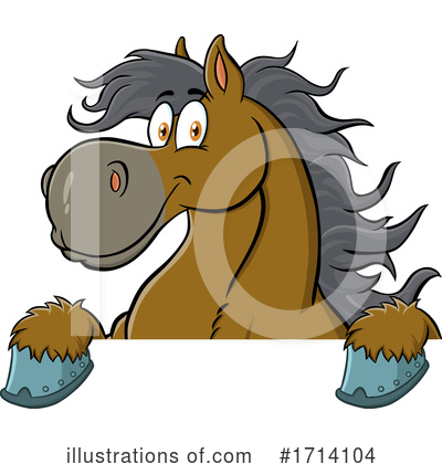 Royalty-Free (RF) Horse Clipart Illustration by Hit Toon - Stock Sample #1714104