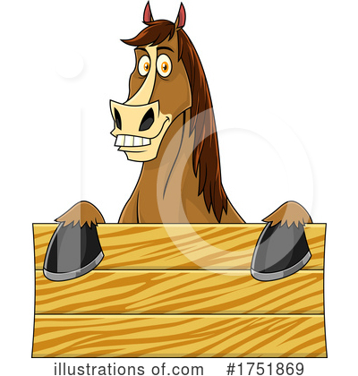 Royalty-Free (RF) Horse Clipart Illustration by Hit Toon - Stock Sample #1751869