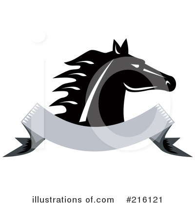 Royalty-Free (RF) Horse Clipart Illustration by patrimonio - Stock Sample #216121